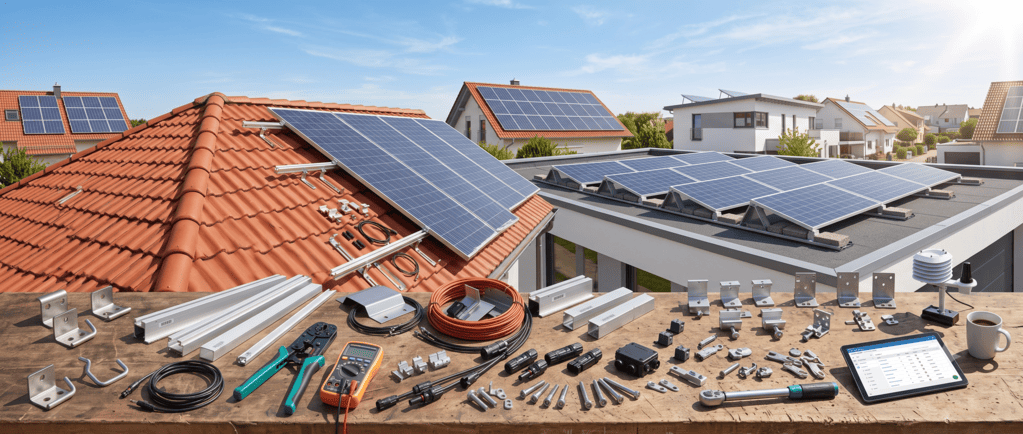 Profile aluminiowe i materiały mocujące do montażu PV na dachu od Cusmade K-500®