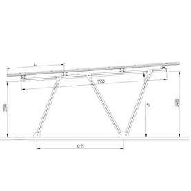 Robustes regendichtes Aluminium Solar-Carport K500® für Klein- & Mittelklasse-PKW